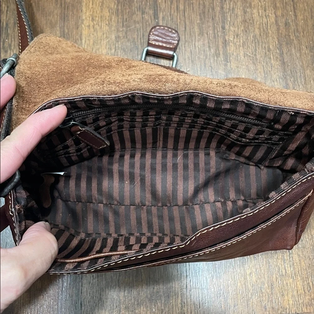 Jack Georges Brown Leather Crossbody Bag
